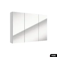 armoire murale de salle de bain - avec miroir  pure  blanc  85 × 60 × 15