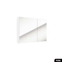 armoire murale de salle de bain - avec miroir  pure  blanc  75 × 60 × 15