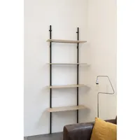 meuble bibliothèque modulable design industriel  4 étagères réglables