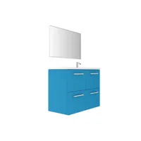 meuble vasque droite - bleu lagon droite  - l90xp45cm