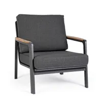 fauteuil lounge de jardin jalisco anthracite