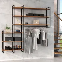 emuca jeu de lader shelf frame set, height 1790mm, acier, painted en noir