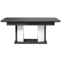 table l.190/230 + allonge matera blanc/imitation chêne gris