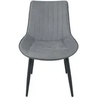 chaise bi-matière st moritz gris/ gris