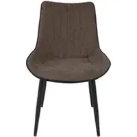 chaise bi-matière st moritz taupe/noir