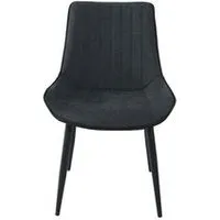 chaise bi-matière st moritz gris/noir