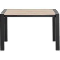 table l.120/160 + allonge camden chêne sonoma/noir