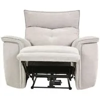 fauteuil relax 3 moteurs adam tissu gris beige