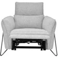 fauteuil relax électrique calvine tissu gris clair