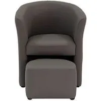 fauteuil cabriolet taupe clayton pu taupe