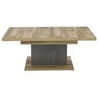 table basse rectangulaire ricciano imitation chêne et béton