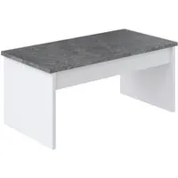 table basse avec plateau relevable yana blanc et imitation béton