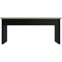 table basse avec plateau relevable yana noir et imitation chêne