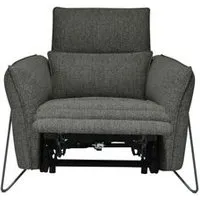 fauteuil relax électrique calvine tissu gris foncé