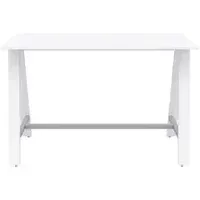 table haute numa 160x80 cm but pro blanc / pieds métal