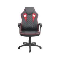 fauteuil de bureau gti 2 noir et rouge