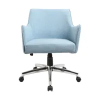 fauteuil de bureau demessis en tissu bleu