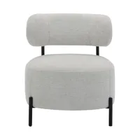 fauteuil isee tissu gris et blanc