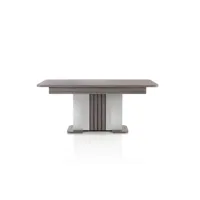table rectangulaire 1 allonge pesaro imitation chêne/gris