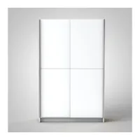 armoire 2 portes coulissantes fast blanc l. 125 cm