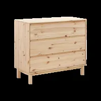 commode pin massif 3 tiroirs elie camif