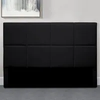 tête de lit design alexi - meubler design - noir - 140 cm - bois - panneaux de particules