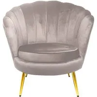 fauteuil design gatsby - meubler design - taupe - velours / métal - elégance - chic