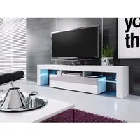 meuble banc tv blanc - 1m90