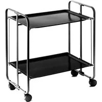 table roulante pliante noire - don hierro - meuble de cuisine - noir - 72 cm - 65 cm - métal