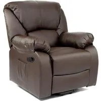 ecode fauteuil de massage relax monaco, 10 vibromoteurs à ondulation, inclinable à 160 °, fonction chauffage, a ++, marron
