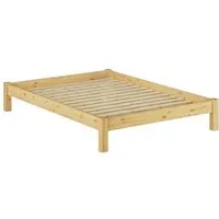 lit futon pin massif naturel - erst-holz - 120x200 - sommier à lattes en bois