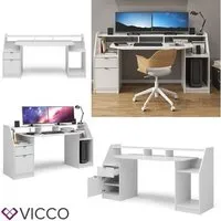 bureau vicco joel, bureau informatique, noir, table de travail, table