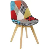 woltu chaise de salle à manger chaise scandinave pied en bois style nordique multicolore