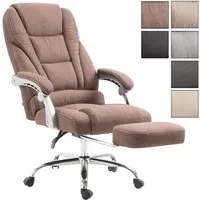 clp fauteuil de bureau ergonomique pacific en tissu pied en métal, marron
