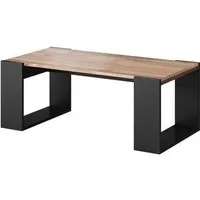 table basse willow - bois et gris - 120 cm - style industriel