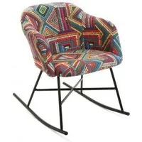 fauteuil à bascule multicolore ethnique abenaki