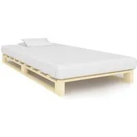 hot vente© | cadre de lit de palette bois de pin massif 90 x 200 cm best meuble®frbocxai®