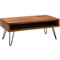 finebuy table basse bois massif 100x40x50 cm table d'appoint table de salon
