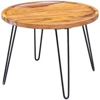 wohnling table basse 60x45x60 cm sheesham table basse table basse ronde