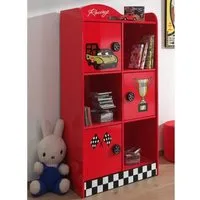 armoire enfant rouge - paris prix - 2 portes - hauteur 133 cm - matière bois