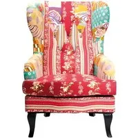 fauteuil wing patchwork kare design