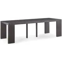 table console - oxalys xl - bois wenge - vintage - 12 personnes - l100 x p50/100/150/200/250 x h75 cm