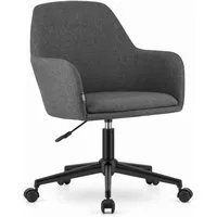 narnit - fauteuil de bureau style moderne bureau/chambre d'ado - 91x57x56.5 cm - chaise pivotante - gris 57x56,5x91