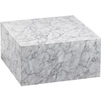 table basse - wohnling - blanc - 60 x 30 x 60 cm - aspect marbre