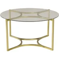 table basse ronde en verre kivik doré - jardindeco - salon - contemporain - design