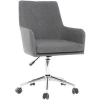 miliboo - fauteuil de bureau design en tissu gris anthracite shana