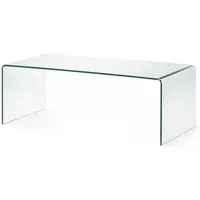 table basse collection axel. meuble type contemporain en verre trempé 43 transparent