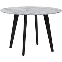 table ronde imitation marbre blanc mosby