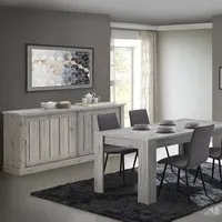 salle à manger couleur chêne rustique edyne gris l 170 x p 90 x h 76 cm