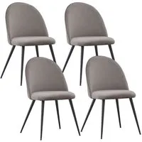 chaises de salle à manger albatros avec revêtement en velours capo, - design vintage élégant, revêtement en velours [gris]